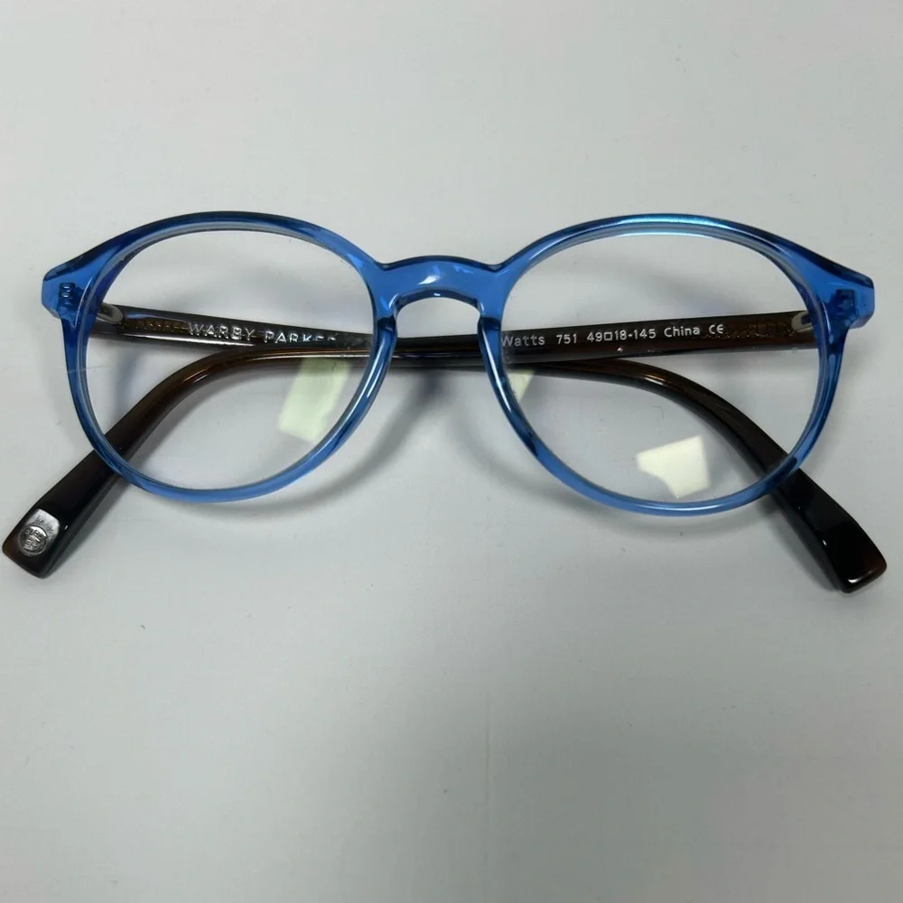 Warby Parker Watts Frames Blue and Brown